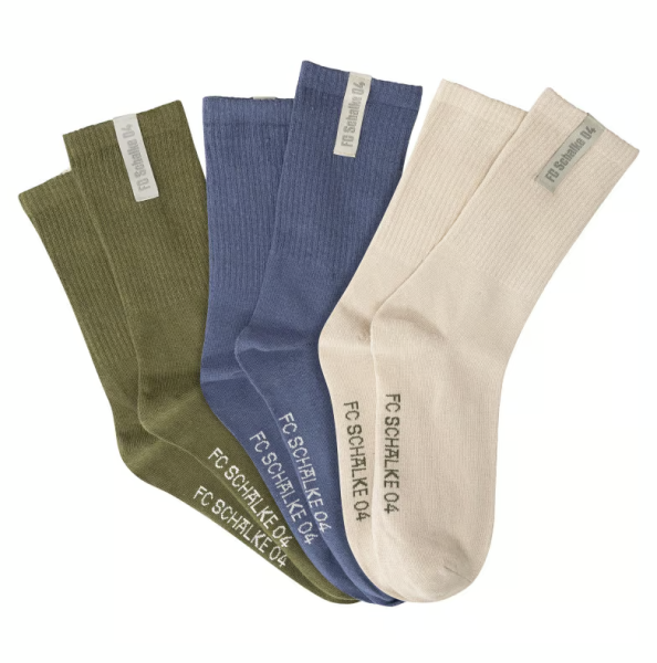 FC Schalke 04 - Socken 3er Pack Weblabel Gr. 43/46